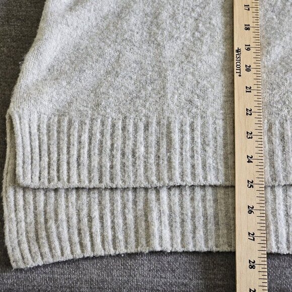 Cynthia Rowley Sweater Womens L Gray LS Shawl Collar Cottagecore Wool Blend Soft - Picture 7 of 12